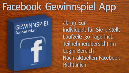 Facebook Gewinnspiel App